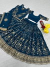 PC 517 Faux Georgette With Heavy Embroidery Coding Sequence Work Lehenga With Choli Dupatta Wholesale Clothing Distributors In India